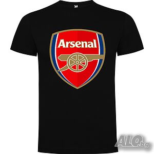 Нова мъжка тениска на футболния отбор Арсенал (Arsenal) в черен цвят