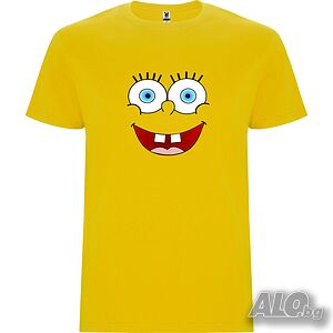 Нова детска тениска Спондж боб (SpongeBob) в жълт цвят