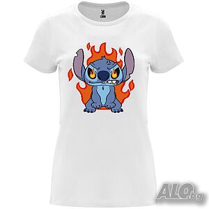 Нова дамска тениска със Стич (Stitch& Lilo) - Angry Stitch
