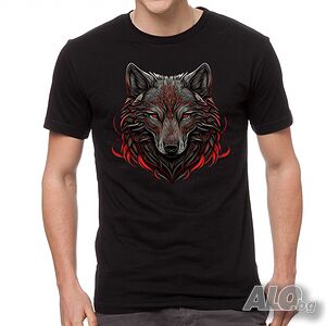 Нова мъжка тениска с Вълк - Wolf Face