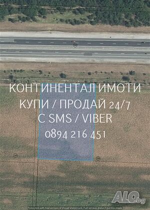 Парцел 6750м2 зем. земя с лице на първа линия - 70 метра