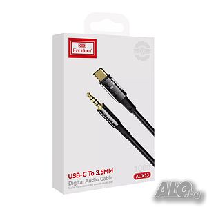 AUX към Type-C кабел за смартфон Earldom, 3.5мм жак 1 метър USB-C