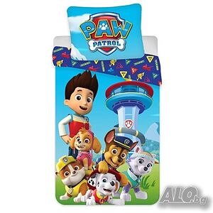 Спален комплект Пес патрул, Paw Patrol, 100% памук, 2 части, 140x200 см