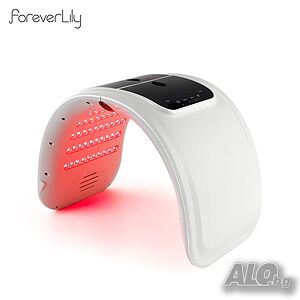LED маска за лице и фотон терапия ForeverLily LM с 7 LED светлини, С червена светлина
