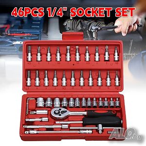 Гедоре 1/4 4-14мм + накрайници 46ч
