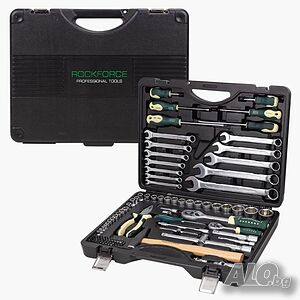 Комплект гедоре 1/2″& 1/4″, 110 части ROCKFORCE