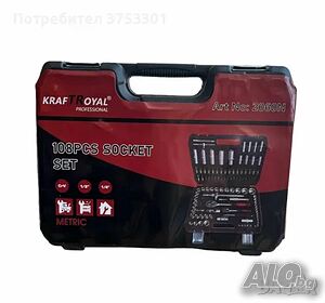 Професионален комплект гедоре 108 Части KRAFTROYAL