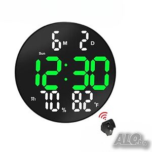 Светещ LED часовник с дата, температура и влажност DS-3813L