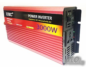 Висококачeствен инвертор за автомобил UKC 12V-220V, 3000W