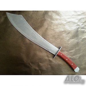 Масивен ятаган с инкрустиран дракон на острието, меч, сабя, - 440х650 мм