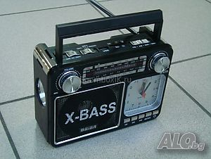 Радио+ LED фенер+ часовник, AM/FM/SW +USB/SD Meier M-U35