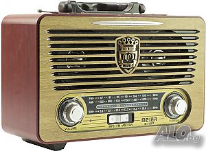 Ретро радио MEIER M-115BT - Bluetooth Usb Sd Fm - Носталджи