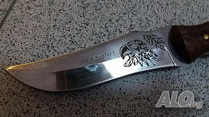Руски ловен нож фултанг с гравиран Орел стомана 65х13