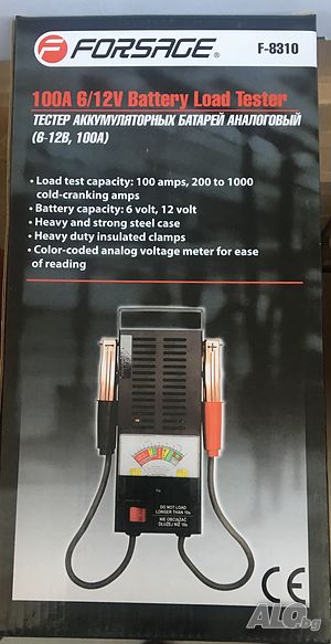 Товарна Вилка - Тестер за акумулатори (6V-12V, 200-1000А) Forsage F-8310