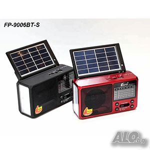 Соларно Радио- Bluetooth,USB,SD+LED Фенер 9006 BT-S
