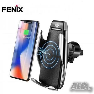 Автомобилна телефонна стойка с безжично зарядно устройство FENiX® S5