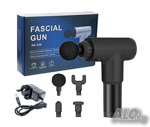 Уред за масаж Fascial Gun KH-320, Комплект, Четири накрайника