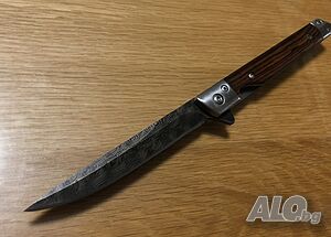 Сгъваем нож M390 - 78х194 (4) - острие”дамаск”