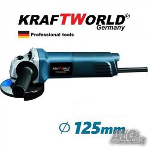 Ъглошлайф на Ток 1400W 125мм KrafT World Germany с регулиране на оборотите