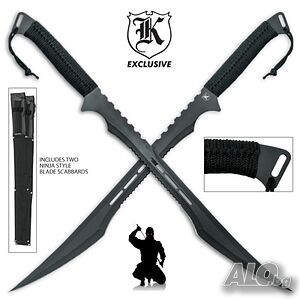 Катана Меч Два броя комплект SW-36 Katana с калъф Нинджа Мачете