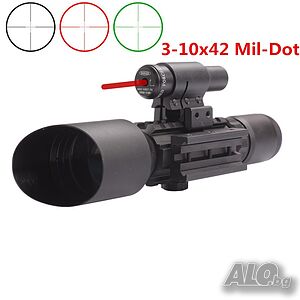 Райфълскоп /снайперна оптика с бързомер+ лазер 3-10X42E M9