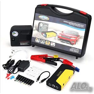 Комплект стартерно устройство High Power Jump starter за кола + компресор