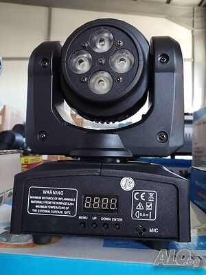 5 LED Moving Head Double - Диско ефект тип BEAM движеща се глава 5 LED