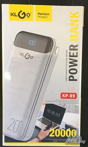 KLGO Преносима батерия 20000mAh premium KP-89, Power bank