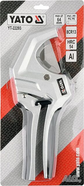 Ножица за PVC тръби YATO V-cut, Ф 64 мм
