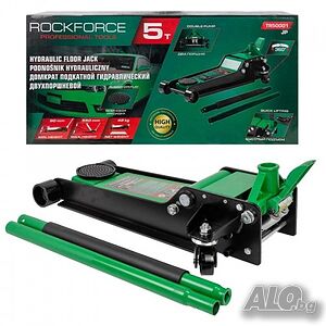 Крик крокодил нископрофилен 5т с педал ROCKFORCE, 90-550mm