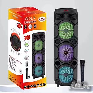 Преносима караоке колона WDLR-DR-8839 3х8,5 инча микрофон