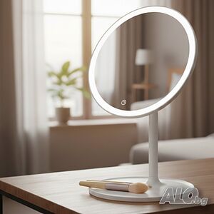 LED козметично огледало за грим Luigi Ferrero FR-801, кръг, 20 cm