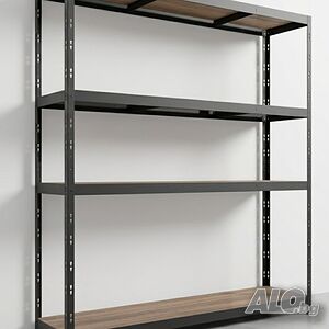 Премиум метален стелаж HÖGLER 180x180x60 см - 4 рафта, 1200 кг, индустриална здравина
