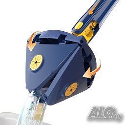 Разтегателен триъгълен MOP за почистване 360° с 3 парцала ПРОМОЦИЯ!