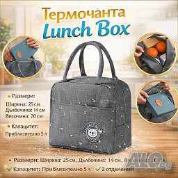 Термочанта Lunch Box - Идеалният избор за обяд, пикник и пътуване!