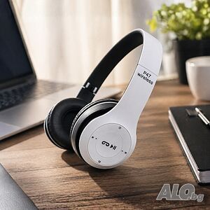 Безжични Bluetooth слушалки P47, Bluetooth 4.2+EDR, Вграден микрофон, MicroSD слот, MP3 плеър