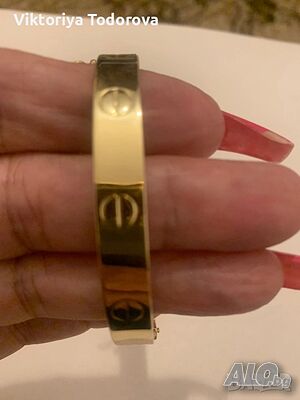 14К Нова Златна гривна Cartier-10мм широка-10,26гр