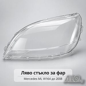 Ляво стъкло за фар Mercedes ML W164 до 2008