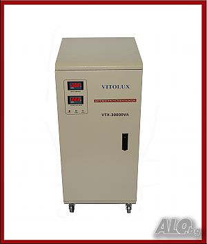 30 KVA МОНОФАЗНИ Стабилизатори на напрежение VITOLUX със серво мотор и LED дисплей