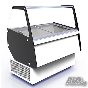 Професионална витрина за сладолед с LED осветление - 8×5 л