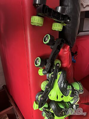 Ролери 2 в 1 Neon Combo Skates размер 30-33 Зелени