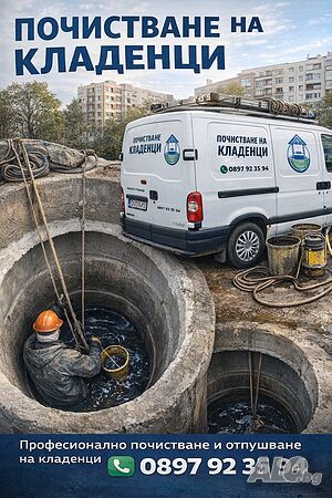 Професионално почистване на кладенци и бунари (без почивка) най-ниските цени!