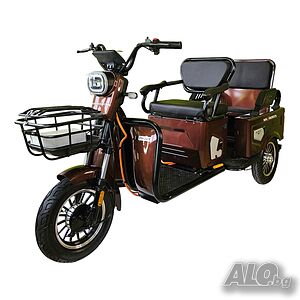 Двуместна електрическа триколка Cargolux 1500W /48V /20Ah Brown
