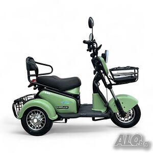 Двуместна електрическа триколка Vanguard Pudding 1800W-48V-20Ah LOW GREEN