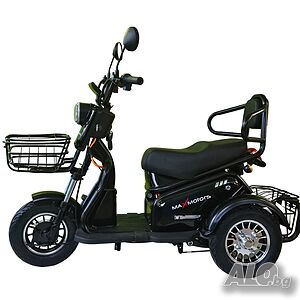 Двуместна електрическа триколка Vanguard Pudding 1800W-48V-20Ah Black