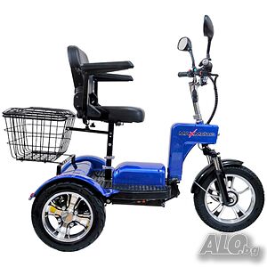 Електрическа триколка A6 LUX+ 1000W Синя