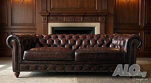 Оригинален Честърфийлд chesterfield троен диван