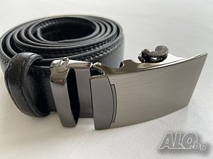 Колани от естествена кожа с оксидирана автоматична тока
