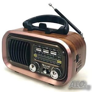 Радио в ретро стил, Акумулаторно преносимо Am Fm радио с вграден високоговорител