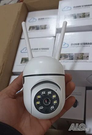 ПРОМО!! Камера за наблюдение с WiFi PTZ, за открито, цветно нощно виждане, детекция на движение